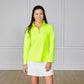 Women's 1/4 Zip Pullover Neon Yellow Catch + Club